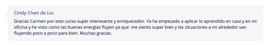 opinión curso proyecta feng shui